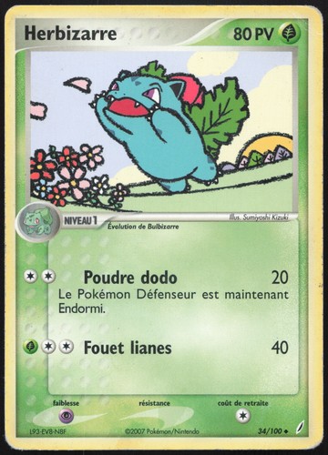 Carte pokémon herbizarre - carte,