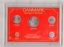 Set 5 coins pièces monnaie Danmark Denmark Danemark 1975 Etat neuf Margrethe II