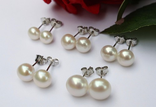 6mm 10mm blanc perles - 6mm,