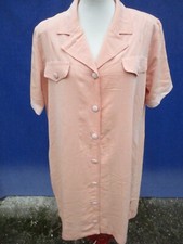 Robe N°12 rose saumon polyester viscose DEVERNOIS  T42 vintage