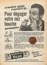 INHALATEUR VICKS VAPORUB / PUBLICITE 1955