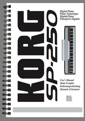 Korg 250 manuel - sp-250,,