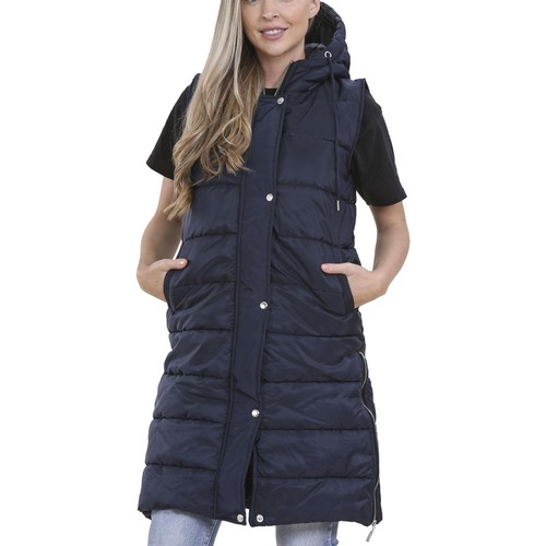 Gilet long oversize zippé - oversize,