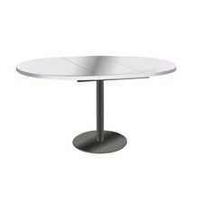 Table à Manger Borte Cuisine Rond 100cm Avec Tischerweiterung Icy Blanc Graphite