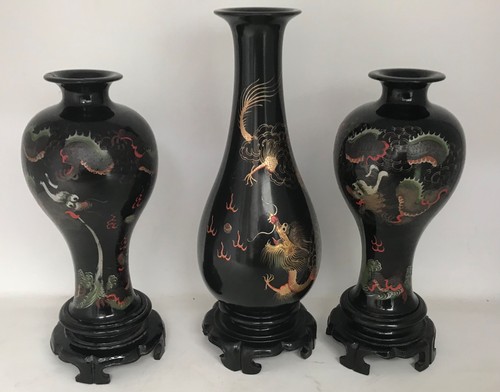 Vases laque de fuzhou - laque,