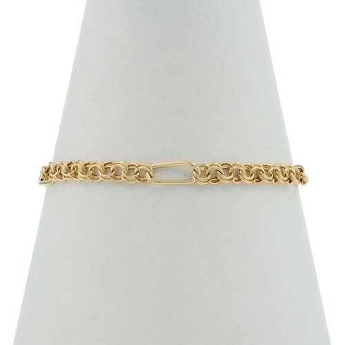 Bracelet chaîne figaro - bracelet, double