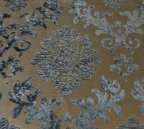 Tissu chenille fleurie luxe - tissu,