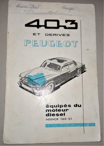 Livret entretien peugeot 403 - peugeot,
