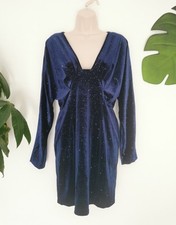 Robe de soirée bleu marine en velours Shein Taille L - 40/42