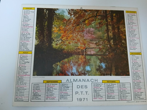 Calendrier almanachs poste - calendrier,
