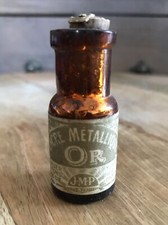 Encre JM PAILLARD métallique Or Ancienne Bouteille Collection Ecriture