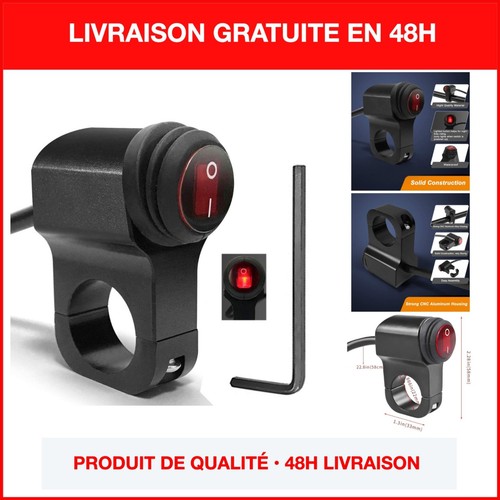 Interrupteur guidon moto - , 12v