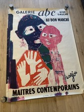 Affiche Poster Original Lorjou Galerie Abc Au Bon Marche Maitres Contemporains