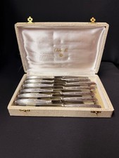 servicecouteaux Christofle rubans croisés métal argenté 12 pièces