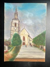 Tableau papier technique mixte Maurice Utrillo (fait main) signé et estampillé