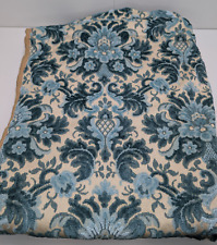 ⚜ Tissu vintage très beau décor fleur de lys bleu et blanc 2,42m² ⚜
