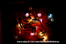 Lot 2 Guirlandes Électrique Lumineuse Noël Ancienne 35 + 20 Lampes, total 55