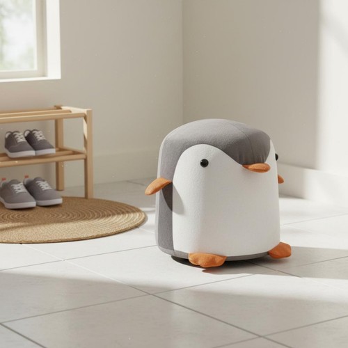 Tabouret rond pingouin solide - tabouret,