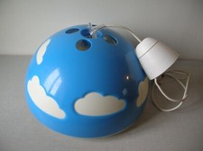 Luminaire suspension plafonnier nuage bleu et blanc de 37 cm