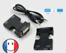 HDMI femelle Vers VGA mâle adaptateur vidéo Câble convertisseur audio HD 1080p
