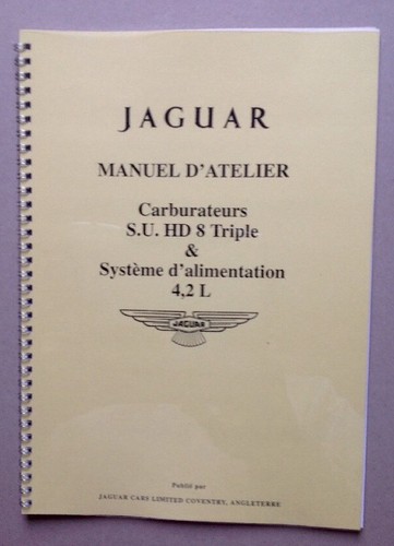 Manuel atelier jaguar type - type, e