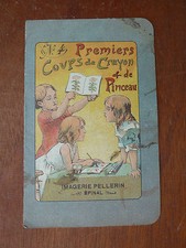 Ancien livre coloriage premiers coups de crayon & de pinceau imagerie pellerin