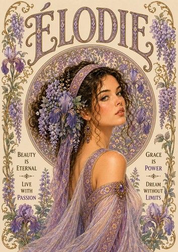 Affiche prénom élodie art - affiche,
