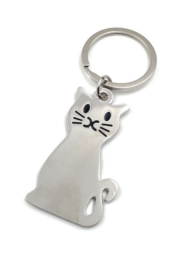 Porte clés chat plat - plat, cat