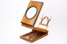 Graphoscope pliant. Loupe visionneuse pour vue mono. Circa 1880.