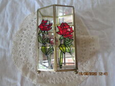 VITRINE MINIATURE VERRE MIROIR LAITON AVCE FERMOIR GLASS BOX