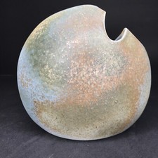 Vase lenticulaire porcelaine - vase,