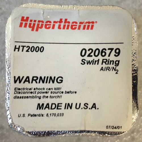 Hypertherm swirl ring 020679 - hypertherm,