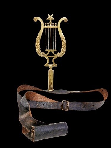 Hampe drapeau lyre de - drapeau, /