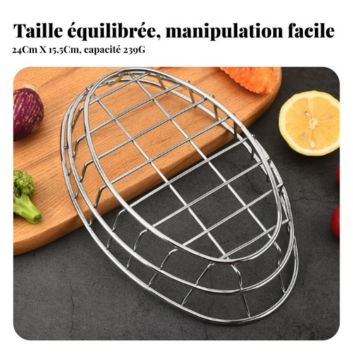 Panier fil plateau ovale - panier,
