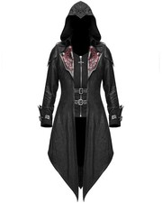 Devil Fashion Femmes Gothique Veste Capuche Noir Dieselpunk Assassins Creed