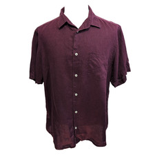 Chemise H&M 100% Lin Bordeaux