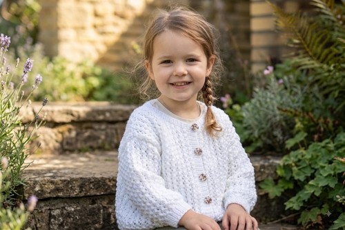 Gilet bébé blanc points