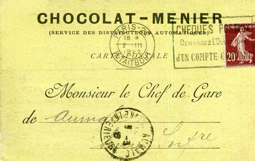 Carte com chocolat - carte, menier