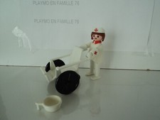PLAYMOBIL vintage médical infirmière fauteuil roulant pot set 3362 de 1976 #1