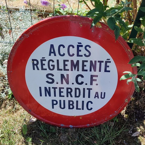 Plaque chemin fer émail - plaque,