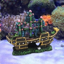 Statue de bateau décorative pour aquarium, épave, paysage créatif et