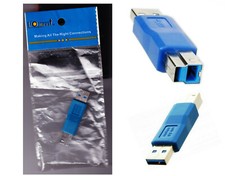 Adaptateur USB 3.0 Mâle A vers Type B mâle changeur de Genre
