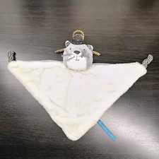 Doudou Plat peluche Chat Cat Les Moustaches Beige Gris MOULIN ROTY