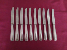 10 couteaux de a entremet en métal argenté deetjen modèle filet art déco