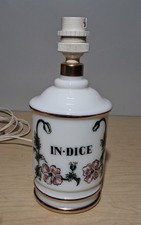 Lampe de chevet en Porcelaine avec motif florale,cablée, sans Abajours