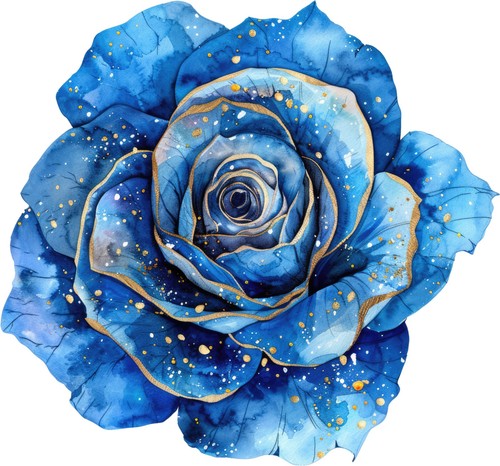 Aquarelle fleur dorée - , 9x9