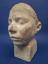 MASQUE MORTUAIRE DE FEMME EN PLATRE 19 ème / MEDECINE (Ecorché-Auzoux-Deyrolle)