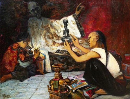 Tableau orientaliste scène