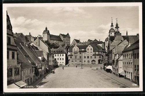 Colditz marché avec ville - marché,