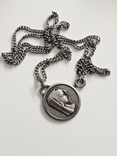 Chaîne Et Pendentif En Argent Massif Vintage Très Bonne État 10grammes 